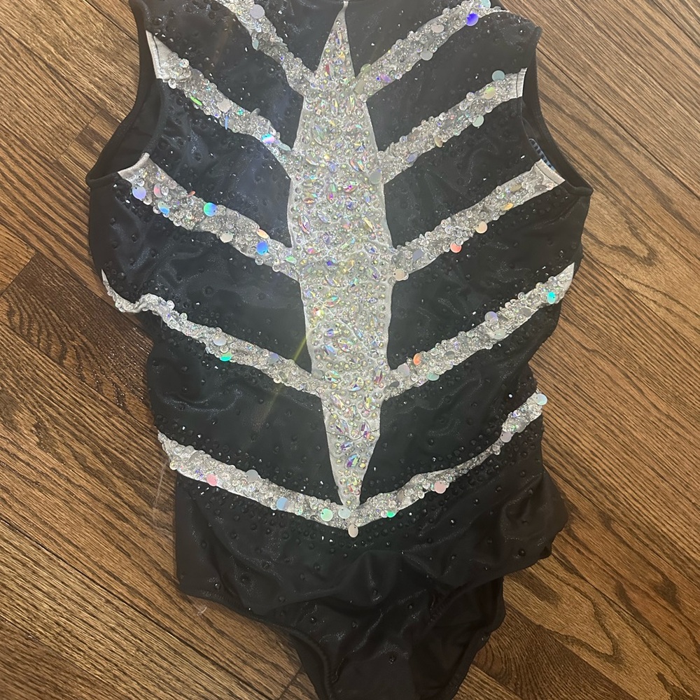 Glamour Strapless Black and Silver Dress